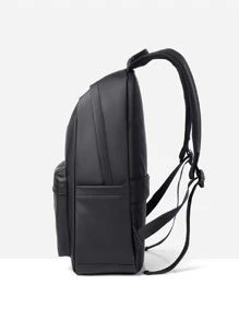 Mochila Minimalista Funcional Con Gran Capacidad Para Escuela, Mochila Clásica Y Casual De Gran Capacidad, Adecuada Para Adolescentes, Mujeres Universitarias, Estudiantes Universitarios, Niños, Hombres, Escuelas Secundarias, Escuelas Intermedias, Exteriores, Viajes, Salidas, Regreso A Clases Y Vacaciones - Negro - Ver 4