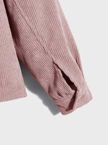 Manfinity RebelGame Loose Men's Flap Pocket Patchwork Zipper Jacket - Dusty Pink - View 4