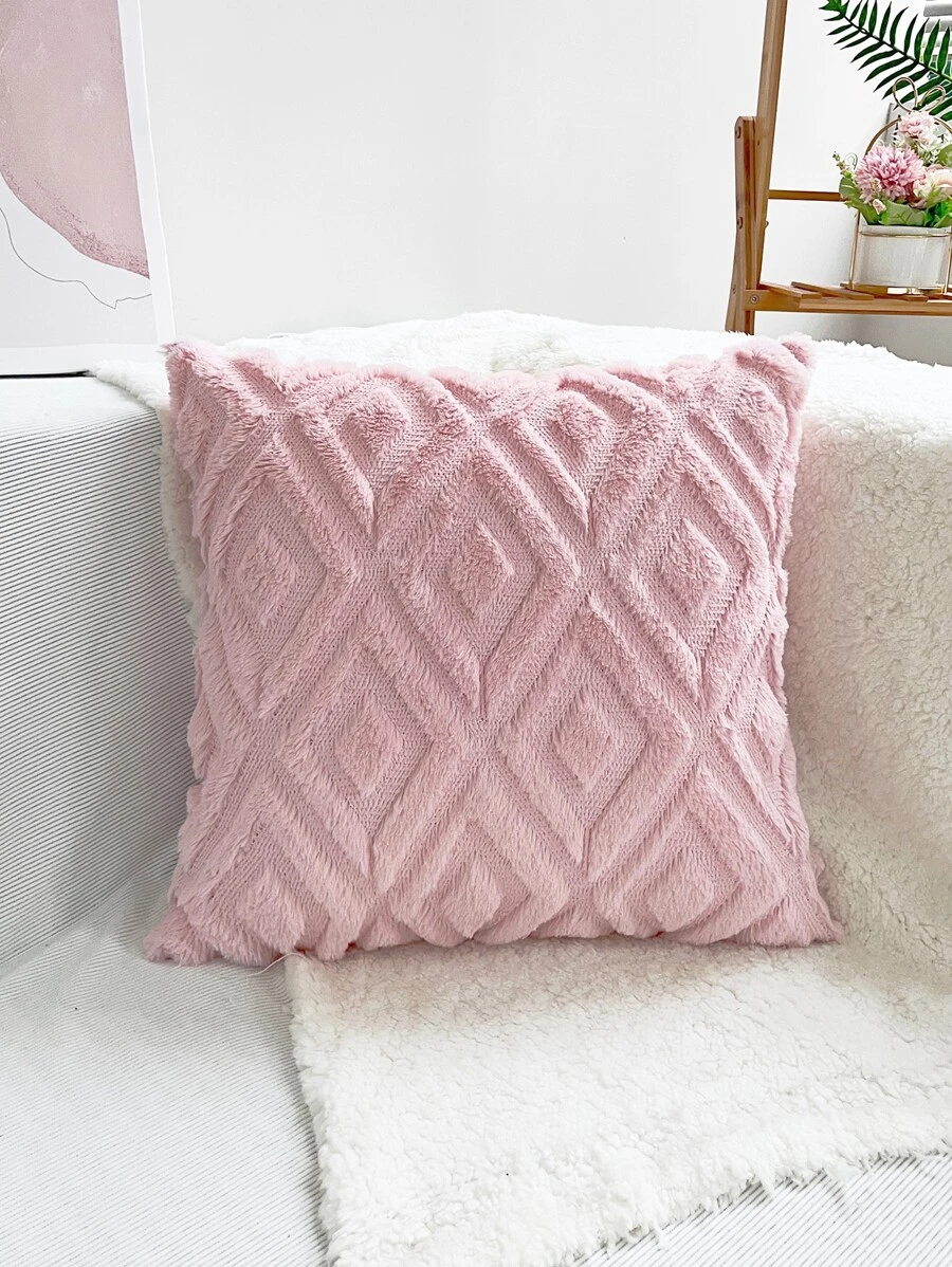 Funda de cojín sin relleno geométrico tufted - Rosa Pálido - Ver 1