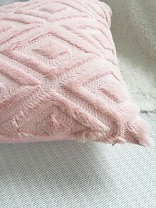 Funda de cojín sin relleno geométrico tufted - Rosa Pálido - Ver 4