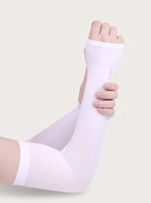 iwarm Men Solid Fingerless Gloves - White - View 2