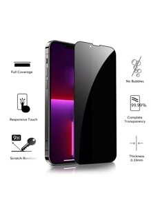 Miếng dán bảo vệ màn hình riêng tư 2 tấm HD Tương thích với iPhone 15/15Pro/15Plus/15Promax - màu đen - Xem 4