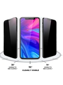 Miếng dán bảo vệ màn hình riêng tư 2 tấm HD Tương thích với iPhone 15/15Pro/15Plus/15Promax - màu đen - Xem 5