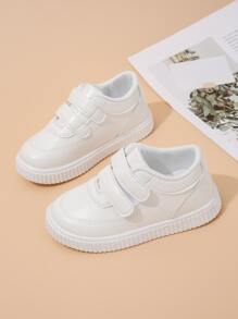 女孩魔術貼板鞋 - 白色 - 查看 1