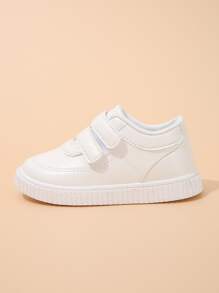 女孩魔術貼板鞋 - 白色 - 查看 2