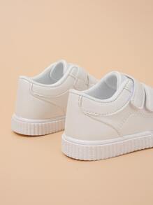 女孩魔術貼板鞋 - 白色 - 查看 3
