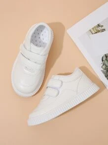 女孩魔術貼板鞋 - 白色 - 查看 4