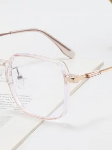 Square Frame Eyeglasses Clear Glasses Accessories - Clear - View 5