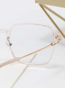 Square Frame Eyeglasses Clear Glasses Accessories - Clear - View 4