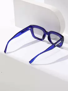 Gafas con montura cuadrada, accesorios de gafas transparentes - Azul - Ver 3