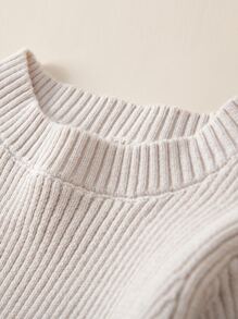 Bebé Jersey tejido de canalé & Shorts tejidos - Caqui - Ver 4