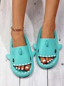 Chanclas tiburón de dibujos animados - Azul - Ver 5