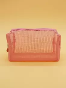 Minimalist Makeup Bag Storage Makeup Organizer Makeup Case - Pink - View 1