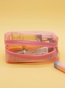 Minimalist Makeup Bag Storage Makeup Organizer Makeup Case - Pink - View 2