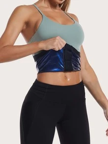 Camo Print PU Polyurethane Workout Waist Belt Shapewear Waist Trainer Corset - Multicolor - View 4