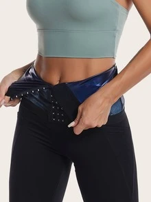 Camo Print PU Polyurethane Workout Waist Belt Shapewear Waist Trainer Corset - Multicolor - View 6