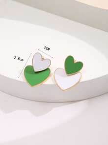 17KM Áo khoác bông tai trang trí trái tim - Nhiều màu - Xem 3