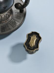 1pc Geometric Shaped Drawer Knob - Bronze - View 5