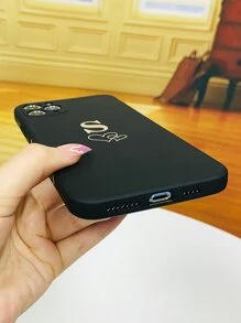 愛心圖案手機外殼 - 黑色 - 查看 4