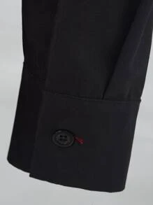 Manfinity Homme Camisa De Hombre Con Bordado De Alce Y Bloques De Color - Multicolor - Ver 4