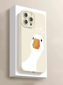 1 ốp lưng điện thoại hình vịt giật mình, tương thích với iPhone 16 15 Pro Max 14 13 12 11, thiết kế mắt thiên thần, phiên bản quốc tế, không phải phiên bản nội địa. - Màu be - Xem 1