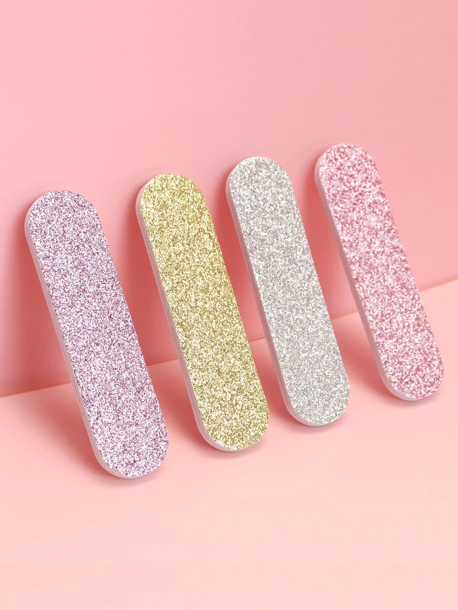 4 piezas Lima de uña brillante - Multicolor - Ver 1