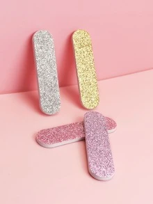 4 piezas Lima de uña brillante - Multicolor - Ver 4