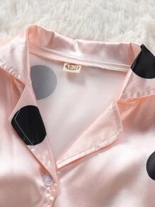 Đồ mặc nhà Gái Nơ Bướm Nút phía trước Chấm bi Dễ thương - Nhiều màu - Xem 3