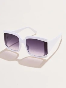 1pc Women's Plastic Boho Fashion Glasses, Suitable For Daily Wear For Summer Beach Vacation, Outdoor, Travel - Dusty Purple - View 2