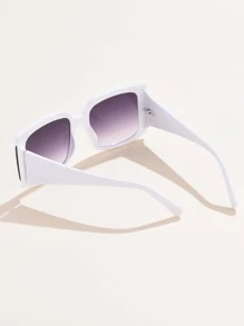 1pc Women's Plastic Boho Fashion Glasses, Suitable For Daily Wear For Summer Beach Vacation, Outdoor, Travel - Dusty Purple - View 4