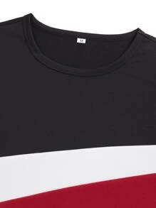 Manfinity Homme Nam Khối màu Thả vai Áo thun Oversize & Quần short - Nhiều màu - Xem 4