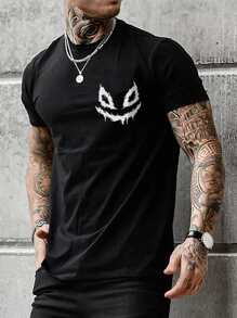 Manfinity EMRG Men Expression Print Tee - Black - View 1