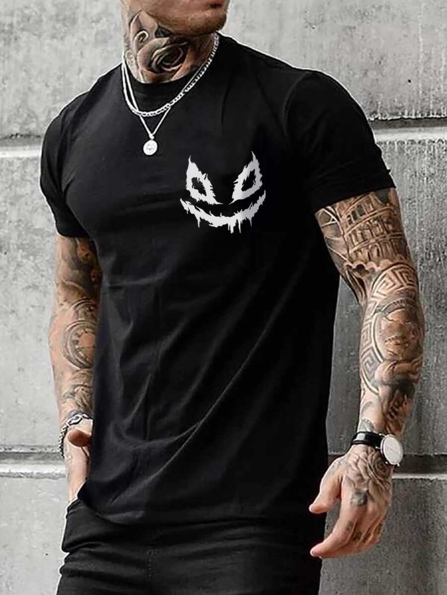 Manfinity EMRG Men Expression Print Tee - Black - View 1