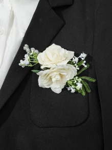 花朵裝飾胸花 - 彩色 - 查看 3