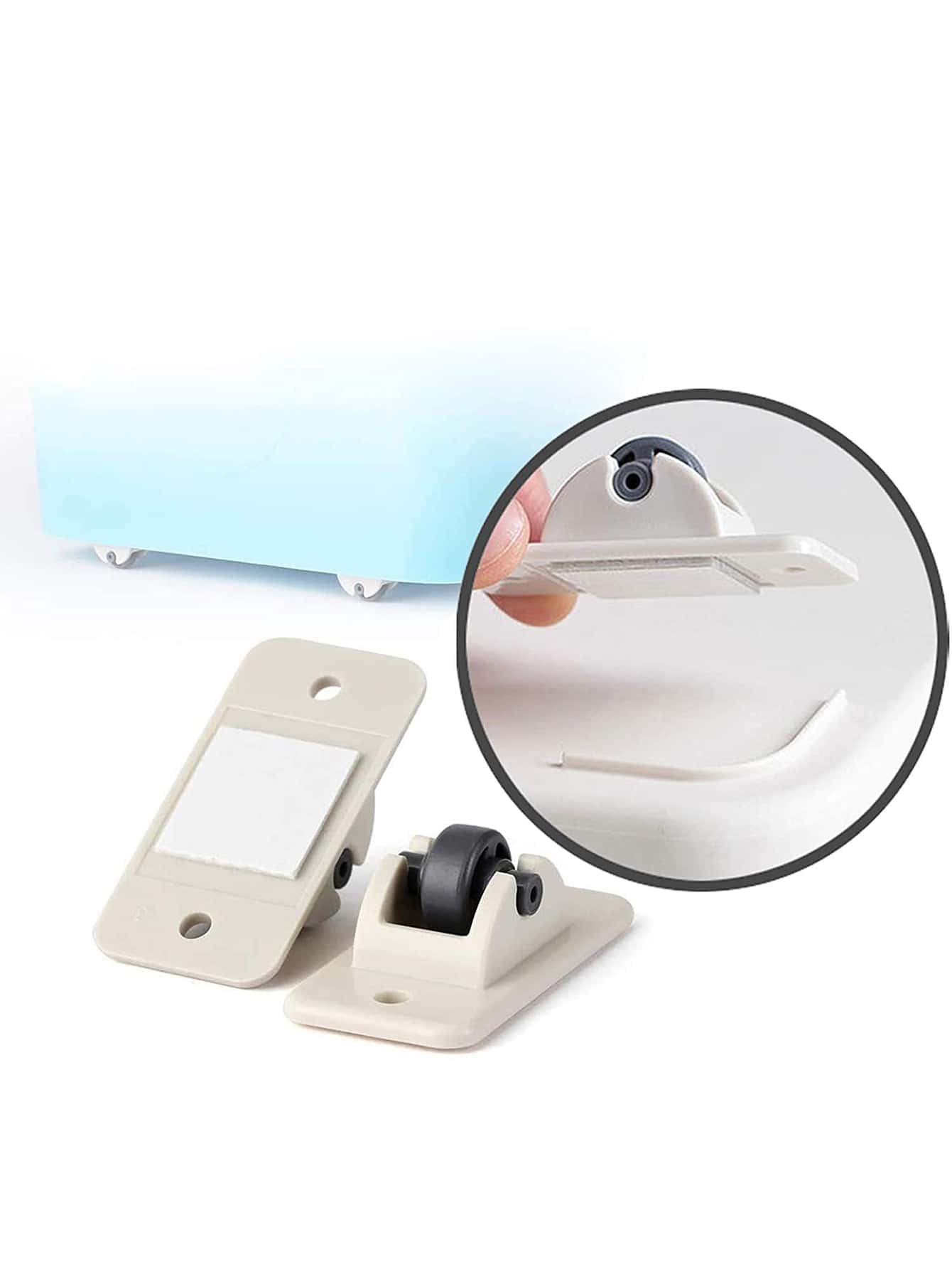 4pcs Stickable Wheels,Household Furniture Casters,Storage Box Rollers