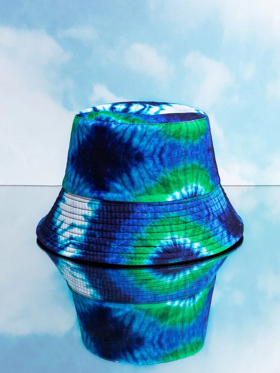 Sombrero cubo reversible remolino de tie dye - Multicolor - Ver 1