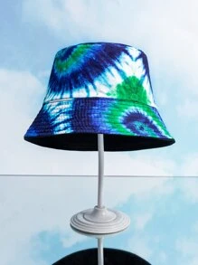 Sombrero cubo reversible remolino de tie dye - Multicolor - Ver 2