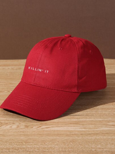 Gorra de béisbol casual para hombres con gráfico de letras