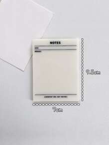 1pc Letter Graphic Waterproof Sticky Note - Clear - View 5