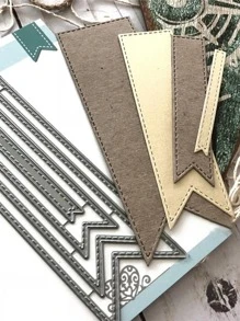 Geometric Bookmark Tag Metal Cutting Dies Die-Cut For Photo Album Card Making, DIY Handmade Scrapbook Crafts Stencil