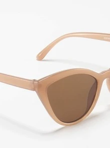 Óculos de sol Cat Eye - Castanho - Visão 4