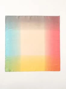 1入組撞色女士方巾 - 彩色 - 查看 2