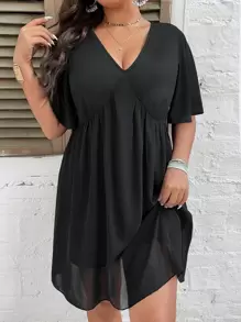 SHEIN Unity 大碼蝴蝶袖洋裝