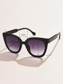 1 chiếc kính thời trang họa tiết da báo gọng vuông nhựa cổ điển dành cho nữ, trang phục dạo phố đơn giản cổ điển thời trang, thích hợp cho hoạt động ngoài trời, du lịch, phù hợp cho kỳ nghỉ hè trên bãi biển, ngoài trời, du lịch - Bụi tím - Xem 5