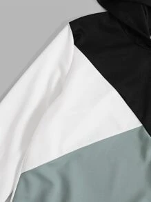 SHEIN Boys Colour Block Hoodie & Joggers - Multicolor - View 4