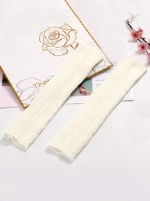 Solid Leg Warmers - White - View 7