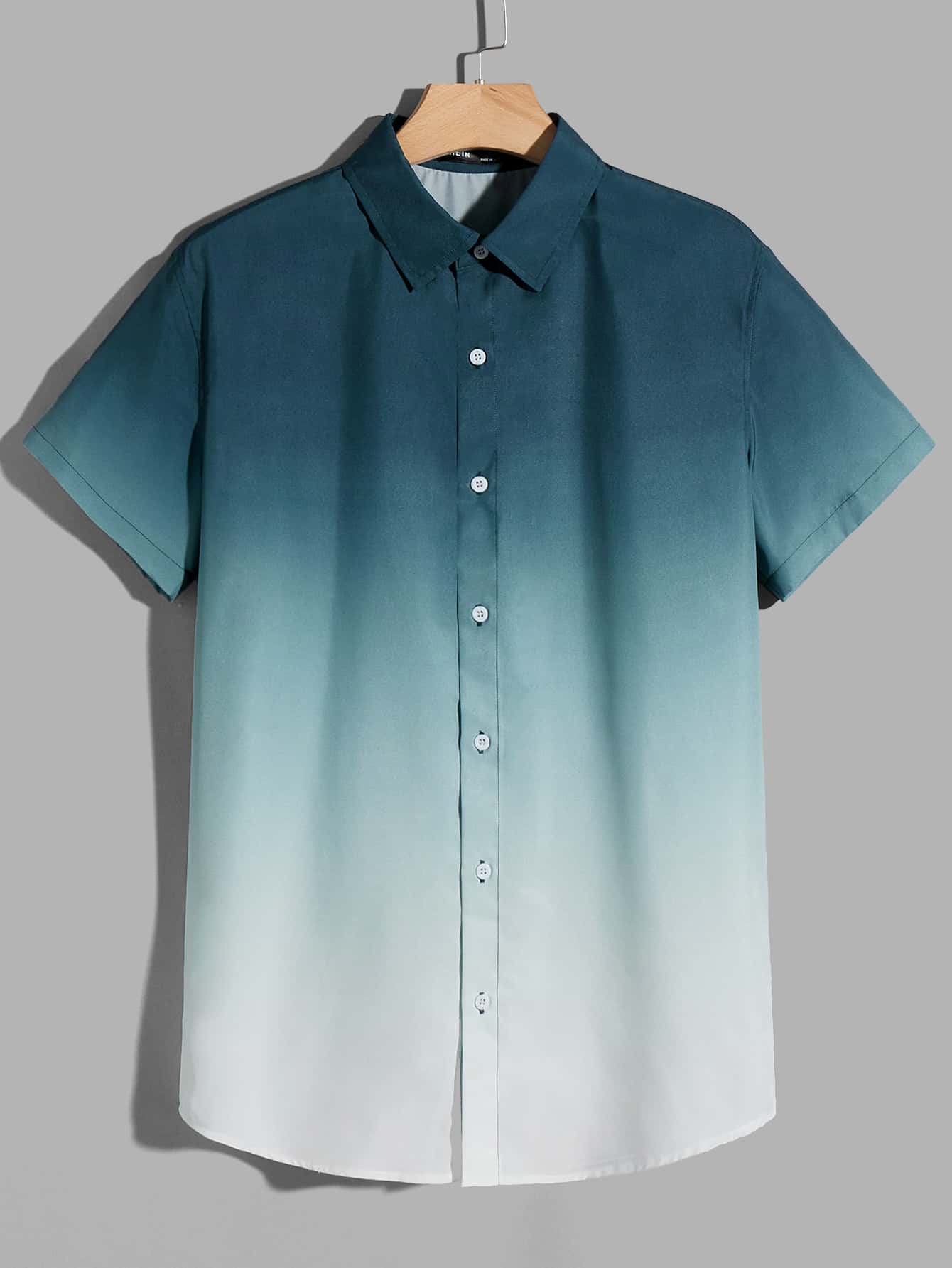 Manfinity RebelGame Men Ombre Button Front Shirt