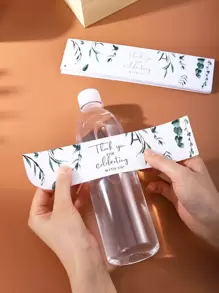 30 piezas de pegatinas de regalo con gráficos de plantas y eslóganes, envoltura de botella de papel para decoración de fiestas, Vuelta al cole, Día de San Valentín - Multicolor - Ver 1