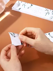 30 piezas de pegatinas de regalo con gráficos de plantas y eslóganes, envoltura de botella de papel para decoración de fiestas, Vuelta al cole, Día de San Valentín - Multicolor - Ver 2