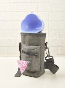 1pc Plain Pet Treat Pouch - Grey - View 2